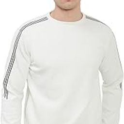 SHOWOFF Men's White Solid Round Neck Sweatshirt-LBR-9429_White-image-28