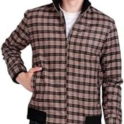 Men's Multicolour Checked Winter Tweed Jacket-image-2