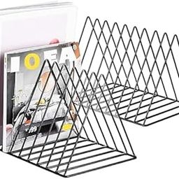 Triangle Slot Magazine And News Paper Stand For Home,Tabletop Mount Tiered Shelf Rack For Office,Desktop Book Organizer,Newspaper,Bookshelf For Home,File Rack (Pack Of 2)(NHSP)-21