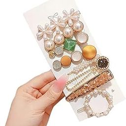 Hair Flare Stylish Fancy Metal Hair Barattes for Women/Hair Accessories For Women Stylish/Hair accessories for women, 2556, set of 8-picture-9