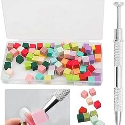 BANIRA 100Pcs Nail Art Kit For Women, Nail Kit, Nail Art Set, Nail Sponge Metal Grabber With Mini Replaceable Nail Sponges Blocks For Ombre Nail Art, Stamping Tools Nail Art Tools Nail(1Grabber,100Sponges)-image-72