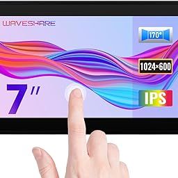 Waveshare 7inch HDMI LCD (H) (with case) 1024x600 Resolution Monitor IPS Capacitive Touch Screen with Toughened Glass Cover Supports Multi Mini PC Raspberry Pi BB Black Banana Pi-image-31