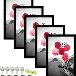 Art Street A4 Size Photo Frame For Wall Set of 5 Black Picture Frame, Size -8x12 Inches-image-26