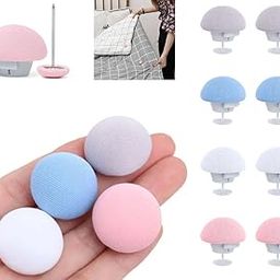Comforter Fixing Bedsheet Mushroom Quilt Clip Anti-Slip Blanket Buckles Duvet Cover Fastener Clip One Key to Unlock Quilt Holder Fixator Grippers 8 Pcs Random Color-19