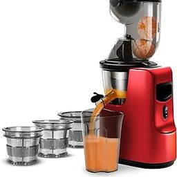 Wipro Vesta FS201 Cold press slow juicer|240W 100% Copper DC motor for efficient juicing|All in one fruit & vegetable juicer|Nut milk and sorbet maker|Extra wide Feeding Chute 82mm+45mm|400ml bowl-picture-10