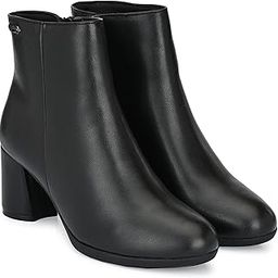 Off White and Grey Women, Reptile Print Leather, mid Heel Plain Ankle Boots-image-77