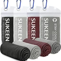[4 Pack] Cooling Towel (40"x12"),Ice Towel,Soft Breathable Chilly Towel,Microfiber Towel for Yoga,Sport,Running,Gym,Workout,Camping,Fitness,Workout & More Activities(Black/Brown/Grey/Dark Grey)-image-54