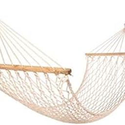 Inditradition Rope Hammock with Wooden Spreader Bars | for Single Person, 30 Inches Width (White)-image-43
