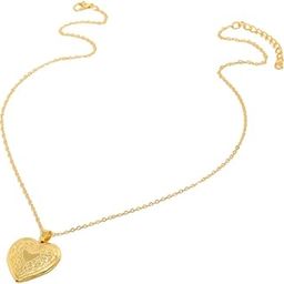 Imported Golden Alloy Heart Photo Pendant with Chain for Women-image-42