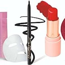 Dunamiss Rakhi Gift Combo | Kajal + 2 Sheet Masks + Rose Spark Glimmer Lip Balm + Tinted Lip Balm + Designer Rakhi | Raksha Bandhan Gift for Sister or Wife | Premium Skincare Set-image-16