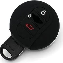 JVCV® Car Key Cover Compatible with Mini Cooper Smart Key (Black)-image-47