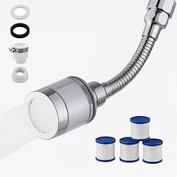 Cybersnc Advanced Hard Water Softener for Tap & Shower, Bathroom Water Filter for Reduces Hard Water, Impurities, Protects Skin & Hair, Easy Installation (1 Piece Long Filter + 5 Pieces Filter Elements)-image-99