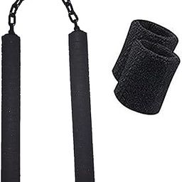 Onekbhalo Rubber Foam Nunchaku with Black Handle (Karate Stick) with one Pair of Wrist Band-image-68