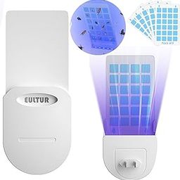EULTUR Bug zappers Lamp Repellents Insect Killer Flying Trapper Plug-in, No Smells Silent & Safe Insect Catcher for Fruit Flies, Moths, Bug Zapper UV Light Atrractant Trap-picture-31
