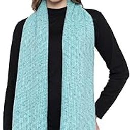 Women Acrylic Woolen Solid Plain Casual Warm Winter Wear Luxurious Muffler Scarf Stole,Sky-image-54