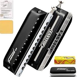 EAST TOP Updated FORERUNNER 2.0 without valves Chromatic Harmonica 12-Hole 48 Tones C Key Chromatic Mouth Organ Harmonica for Adults,Beginners and Students-11