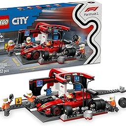 LEGO City F1 Pit Stop & Pit Crew with Ferrari Car Racing Vehicle Toy 60443 Building Blocks Toys for 6+ Gift for Boys and Girls-49