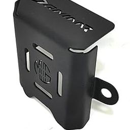 TRP TRADERS® Brushed Stainless Steel Rear Brake Oil Container Guard Compatible with/for Bajaj DOMINAR 400/250 (Black)-3