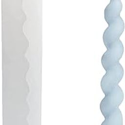 FirstTry Taper Candle Mold I 3D Long Cylinder Silicone Epoxy Mould I for DIY Handmade Ornament, Cake Décor, Aromatherapy, Soap, Soy Wax, Resin Art Craft Making, Home Office Decoration (Twist)-image-5