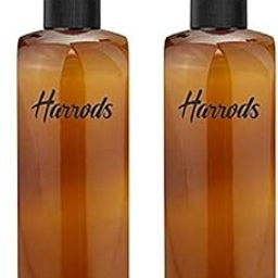 Harrods Oval Amber Empty Shampoo Pump Bottles Refillable Dispenser Container Liquid Soap Dispenser Pump Lotion Bottle Plastic Cylinder with Pumps - 250ml Each Pack of 2-5