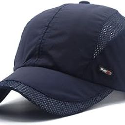 Alexvyan Breathable Net Men Sun Visor Cap Baseball Adjustable Sport Summer Cap for Golf Tennis Cricket Cycling Running Gym - Sun UV Protection(Blue)-image-12