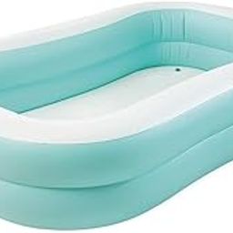 VWretails Swim Center Inflatable Family Pool for Kids/Babies Bathing & Fun at Beach,Home Indoor & Outdoor in Vacation with Easy Setup for Swimming Pool Experience and Enjoyment (Blue)-29