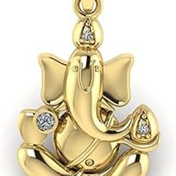 Lord Ganesh Spiritual CZ Pendant Gold Plated For Men And Women-image-53