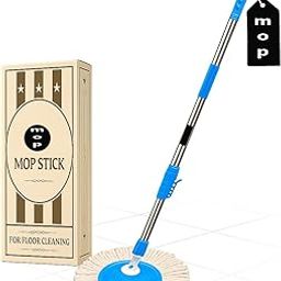 Premium 360° Spin Mop Stick Rod with Stainless Steel Handle | Adjustable Mop Handle for Floor Cleaning | Heavy Duty, Rust-Proof Refill Rod | 5 Years Warranty (Blue)-image-19
