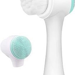V10 Manual Facial Cleansing Brush | 2-in-1 Silicone Face Scrubber & Skin Care Brush | Dual-Sided Design for Deep Pore Cleansing, Exfoliation, and Massage-32