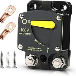 RuggedXL Manual Reset Circuit Breaker for 12-48V DC Systems, 12V Power Supply - CB510 (100)-image-83