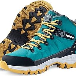 Women’s Hiking Boots – Suede Leather Waterproof Hiking Boots for Women, Breathable, Comfortable & Lightweight Hiking Shoes, Teal, 10.5-picture-54