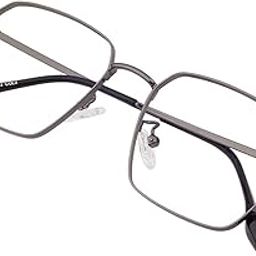 Roshfort Unisex Eyeglasses For Men Women Spectacle Frames Light Weight Blueray Block Eye Protection Glasses For Computer Zero Power Bluecut lens Square Medium Size M-35006-image-6