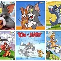 TodFod Wooden Jigsaw Puzzles Toy for Kids & Children, Tom & Jerry 54 Pieces 6 in 1 Jigsaw Puzzles, Anime Cartoon Character (Tom & Jerry)-26
