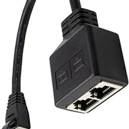 LAN Ethernet Splitter Black Male to Female Network Adapter Computer One to Two |Computers/Tablets & Networking | Computer Cables & Connectors |1 Piece LAN Ethernet Splitter-21