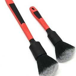 DETAILMAX® Horse Hair Soft Cleaning Brush – Set of 2 (Medium & Large) | Natural Bristle Detailing Brush for Car Interior, Dashboard, Leather, Air Vents & Exterior | Eco-Friendly & Scratch-Free - Red-image-10