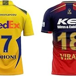 THALA DHONI & VIRAT Combo Cricket Team Jersey Tshirt with Back Print 2022-2023 Cricket -(Mens & Kids)-picture-16