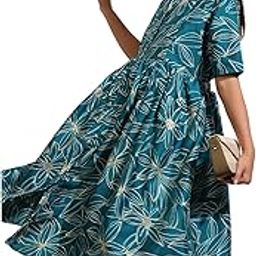 Women Floral Printed Maternity Fit & Flare Midi Dress-image-54