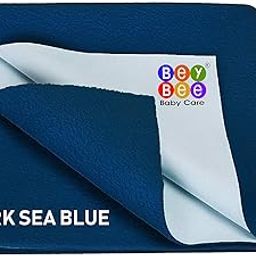 BeyBee Instadry Anti-Piling Fleece Extra Absorbent Quick Dry Sheet for New Born Babies, Cotton Bed Protector Mattress, Waterproof Baby Cot Sheet for Toddler Infant, X-Large 200x140cm, Dark Sea Blue-17