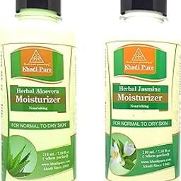Khadi Pure Aloe Vera and Jasmine Moisturizer Combo, 420 ml (Pack of 2)-24