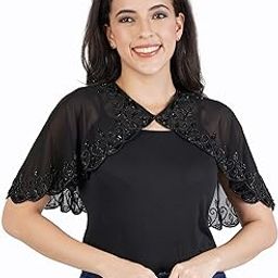 Hand Beaded Poncho/Cape/Wrap-image-73