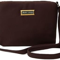 Jininy Choo Women's Stylish Crossbody Handbag, Brown Suede, Gold-Tone Hardware-image-96