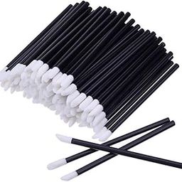 Globelle Disposable Lip Brush Wands - Pack of 50: Lipstick & Lip Gloss Applicator, Concealer Brush for Lips, Eyes, and Makeup Application (BLACK)-image-61