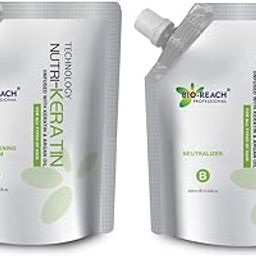 BIO-REACH Hair Straightening Cream (400ml) & Neutralizer Combo (400ml) / Hair Straightening Cream & Neutralizer Pack Of 2-33
