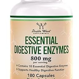 Digestive Enzymes - 800mg Blend of All 10 Most Essential Digestive and Pancreatic Enzymes (Amylase, Lipase, Bromelain, Lactase, Papain, Protease, Cellulase, Maltase, Invertase) by-14