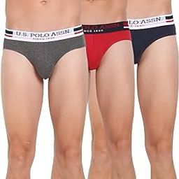 Mens Elasticized Waist Pure Cotton I006 Briefs - Pack of 3-image-26