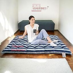 EVERWEY ENTERPRISE Cotton Mattress Single Bed Size 3 feet x 6 feet (72 inch x 36 inch) / Rui ka gadda/Foldable Mattress- 7 kg Weight-8