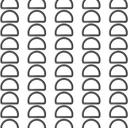 Plastic D-Ring Quality Black D Rings Loop Buckles For Belts, Shoulder Bag, Clothes, Dog Leashes, Backpacks, Purse Straps Craft Street Style Black (0.75 & 1, & 1.5 Inch, 50)-image-98