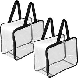 TULMAN 28 L Multipurpose Transparent Storage Bag for Clothes, Sarees & Organizing – 40x32x22 cm – Set of 2 – PVC Packing Organizer-image-26