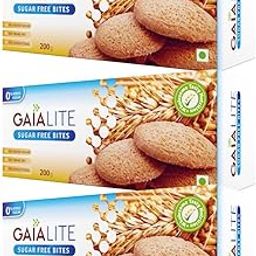 Gaia Sugar-Free Cookies – 200g | No Added Sugar | High in Fiber | Healthy Snack for Diabetics & Weight Watchers | Crispy & Delicious | Trans Fat-Free | Guilt-Free Tea-Time Treat (Pack of 3, 200 gm Each)-image-35