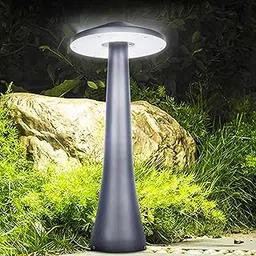 Artdecor 12W LED Garden Light 20" Mushroom Waterproof Pillar Lamp Outdoor Decor Bollard Wall Piller Lighting Pole Mount Exterior Fixture for Home Entrance Patio Compound Boundary (WARMWhite, 1Pcs)-picture-31